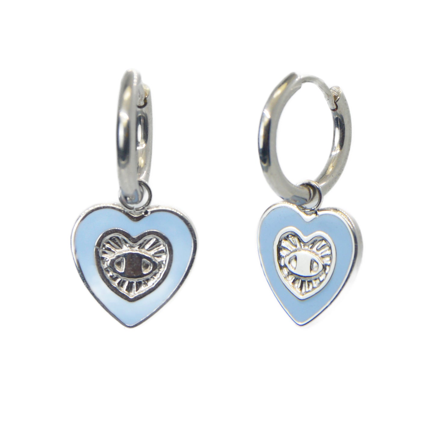 PENDIENTES BLUE LOVE PLATA