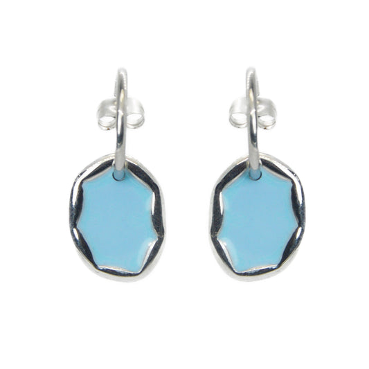 PENDIENTES BURRY AZUL PLATA