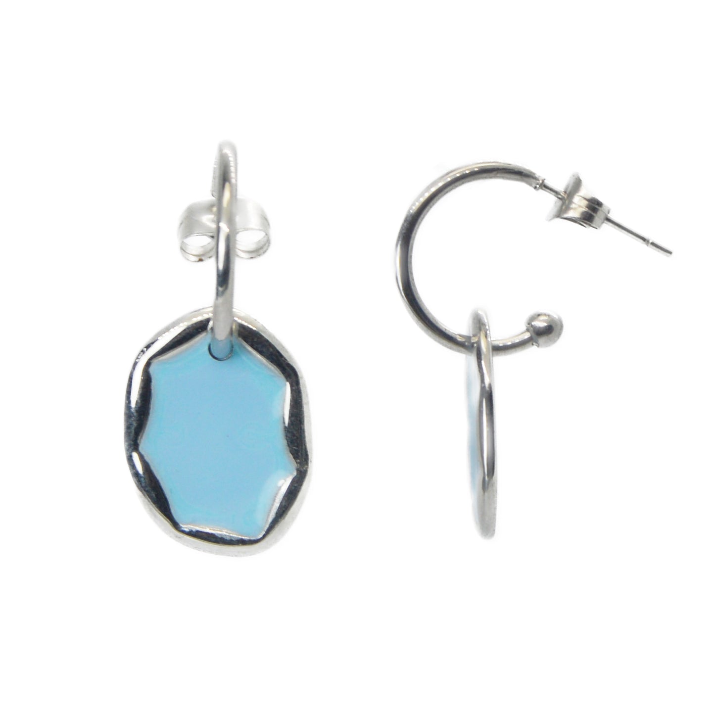 PENDIENTES BURRY AZUL PLATA