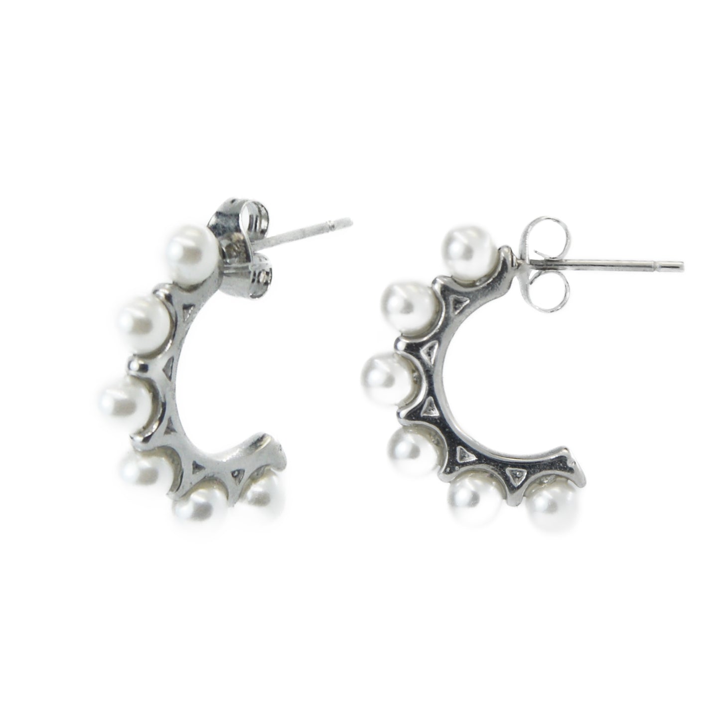 PENDIENTES MOON PLATA