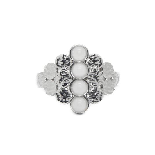 ANILLO SERENA BLANCO PLATA