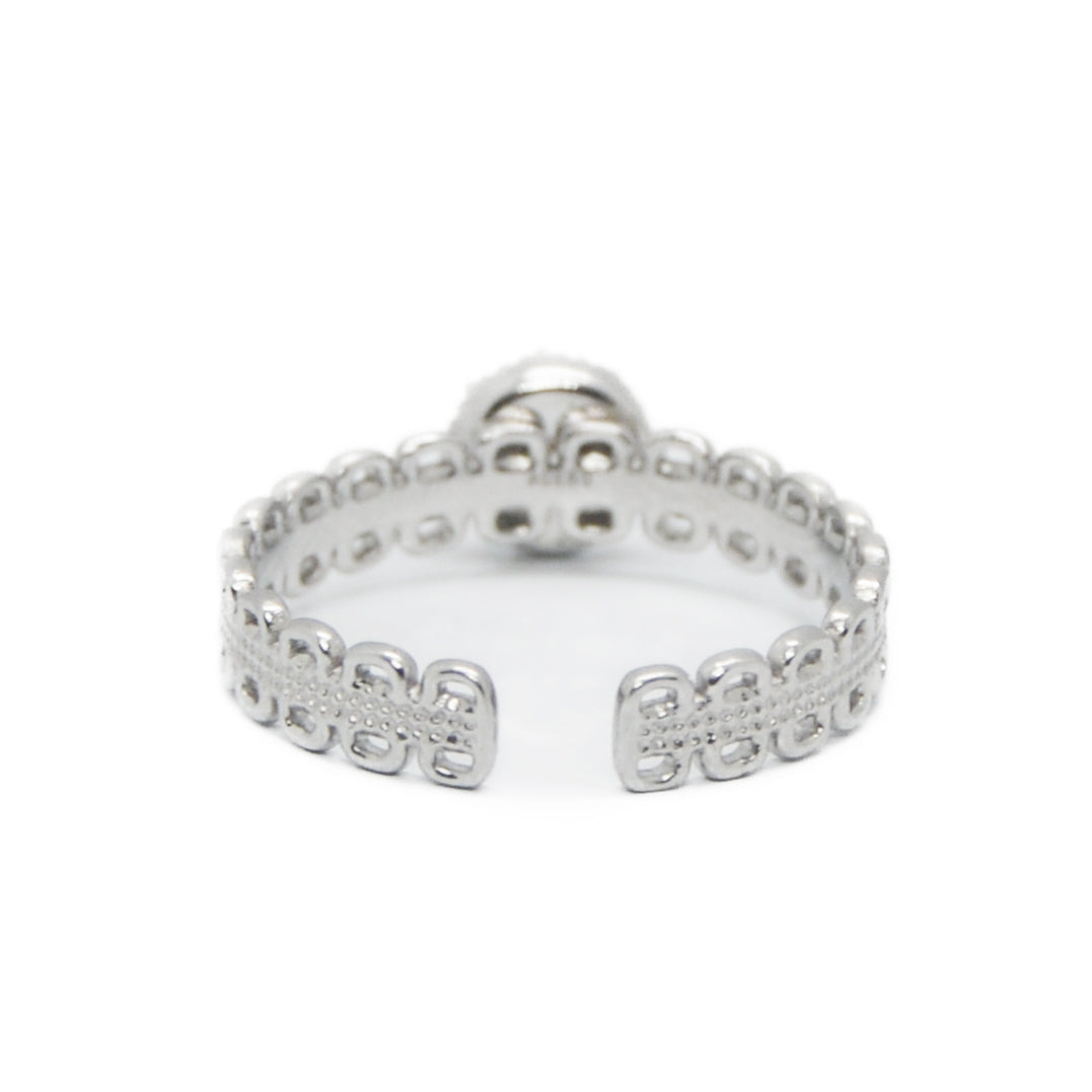 ANILLO LEYA BLANCO PLATA