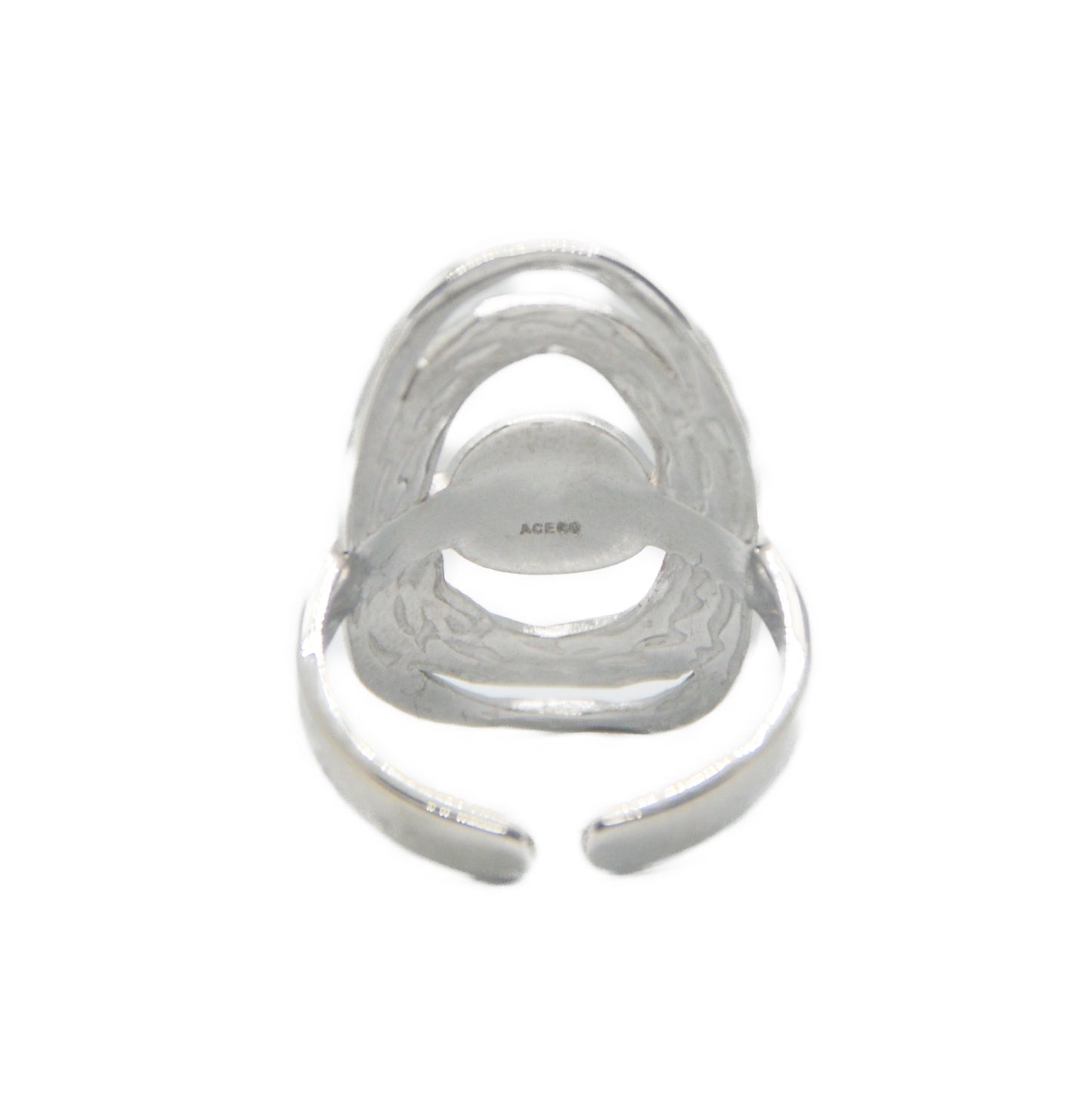 ANILLO SATURNO BLANCO PLATA