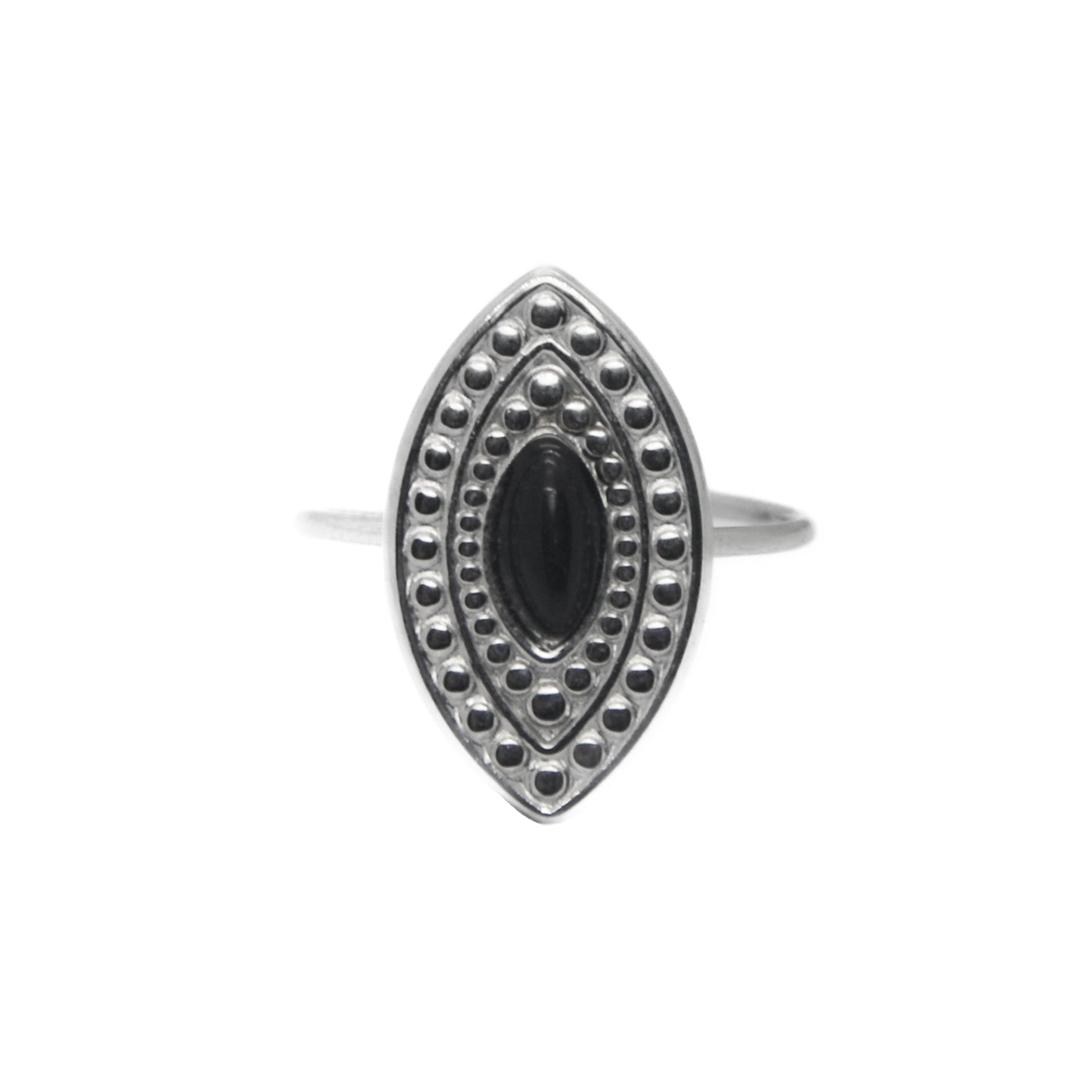 ANILLO TAWANI NEGRO PLATA