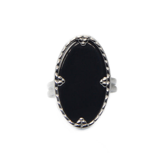 ANILLO BALKIA NEGRO PLATA