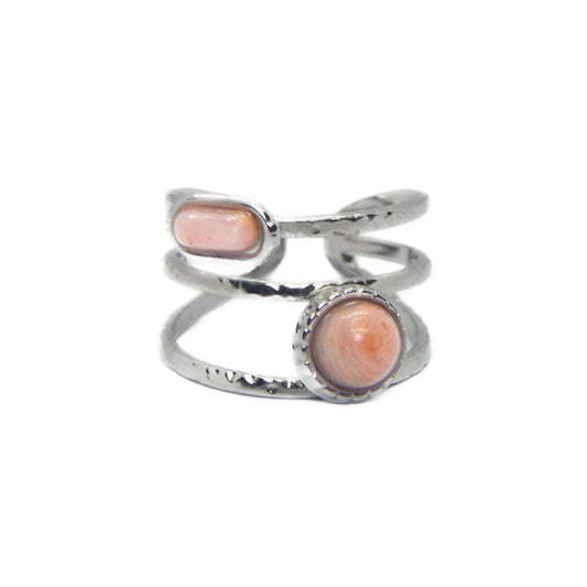 ANILLO TUTARI ROSA PLATA