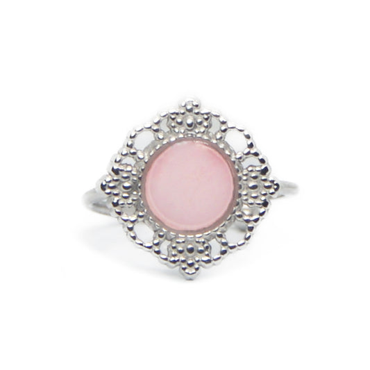 ANILLO TESA ROSA PLATA