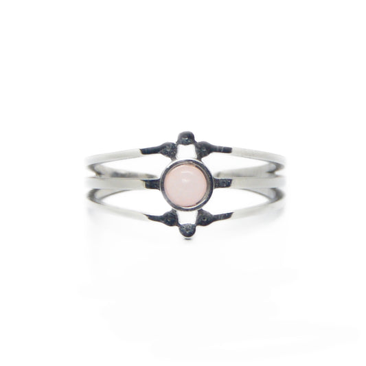 ANILLO CRIVE ROSA PLATA