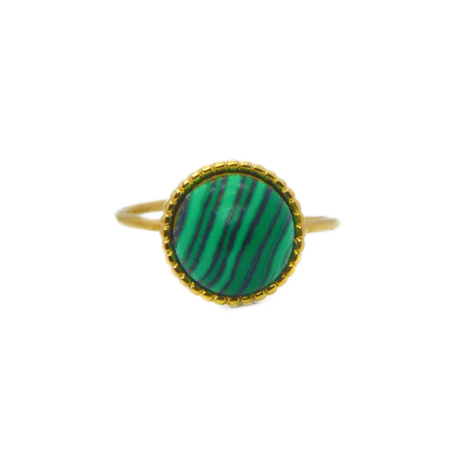 ANILLO DOT MALAQUITA ORO