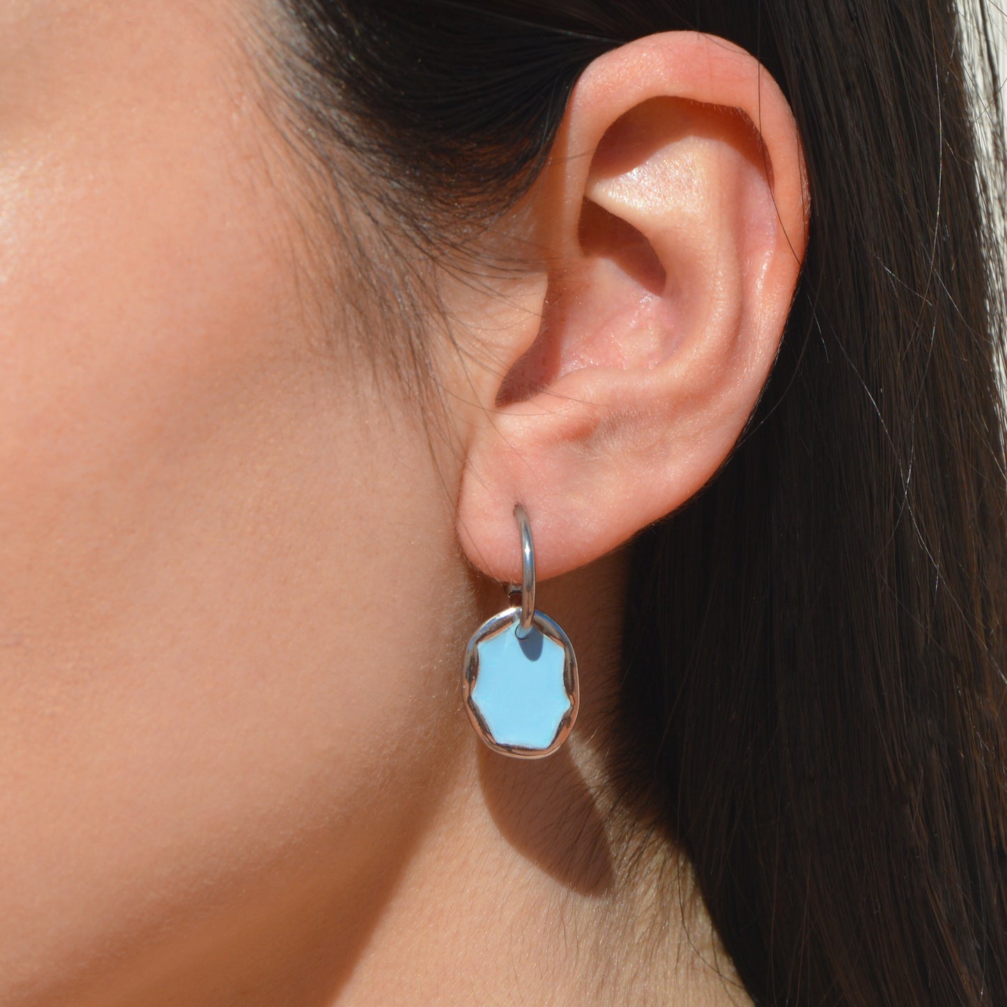 PENDIENTES BURRY AZUL PLATA