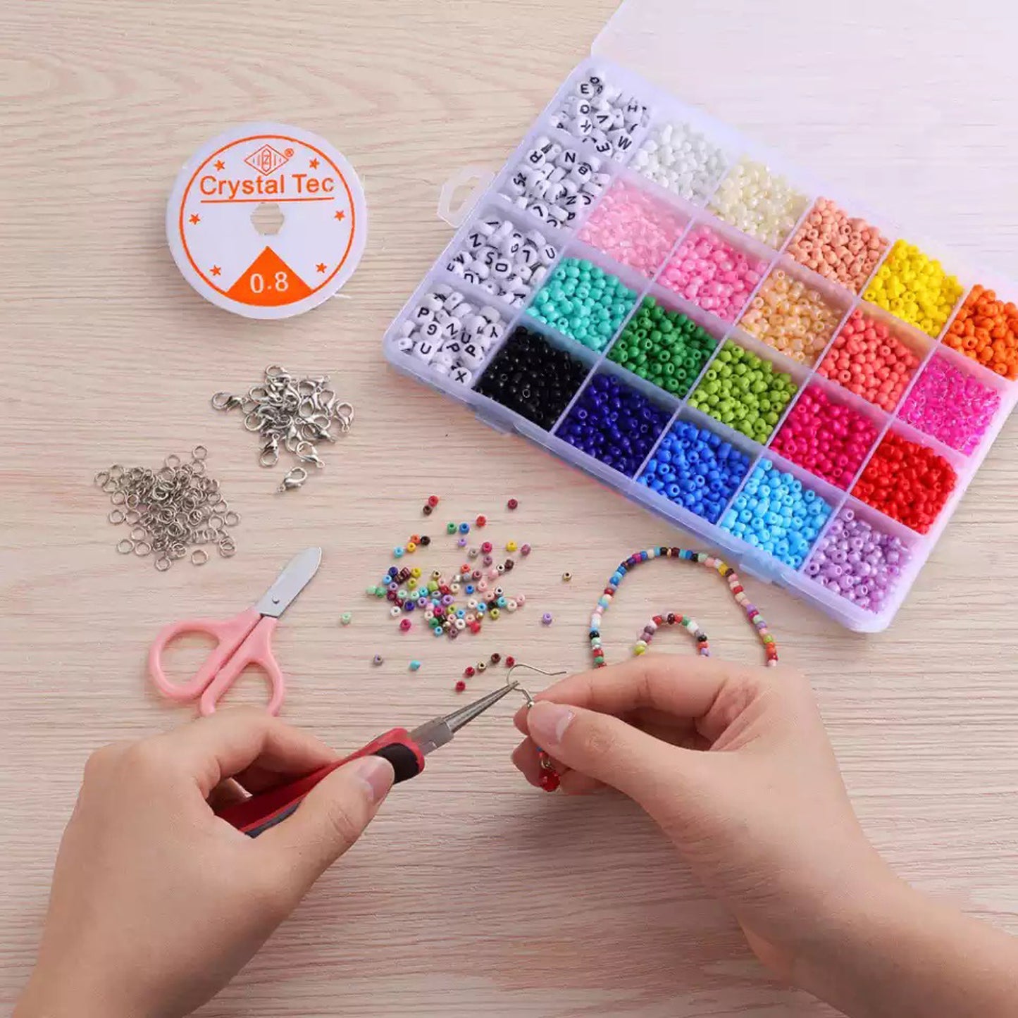 KIT PARA HACER PULSERAS NIÑA (6800pcs)